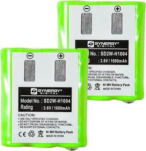 Synergy Digital 2-Way Radio Battery, Compatible with Motorola KEBT-650 2-Way Radio Battery Combo-Pack includes: 2 x SD2W-H1004 Batteries