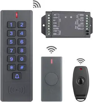 Access Control Keypad Reader Smart Keypad Lock IP65 Waterproof Remote Access Controler Wireless Exit Button 125Khz RFID Smart Lock (AW1-EM Wireless Access Control Kit) Access Control Keypad Reader Smart Keypad Lock IP65 Waterproof Remote Access Controler Wireless Exit Button 125Khz RFID Smart Lock (AW1-EM Wireless Access Control Kit)