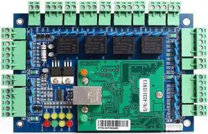 4 Doors Access Control System Core Control Components Metal 5A 110V-240V Power Supply Box and 4 Doors TCP/IP Access Control Panel Wiegand Controller,Computer Based Software,Remote Open