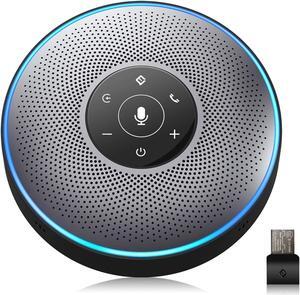 Bluetooth Speakerphone M3, Zoom Certified 4 AI Mics 360°Voice Pickup 18H Talk Time Conference Speaker and Microphone, USB/Bluetooth Conference Speaker w/Daisy Chain for 20 People for Zoom Teams