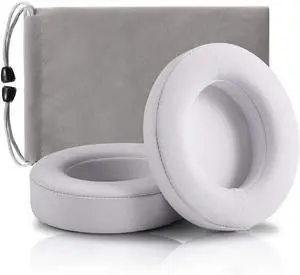 Replacement Ear Pads Cushions Earpads Cover Compatible with Beats Studio 2 and Studio 3 Over Ear Headphones 1 Pair (White)
