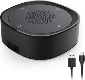 USB Speakerphone Microphone, Conference Speaker Omnidirectional Computer Mic, with 360º Voice Pickup, Touch-Sensor Buttons for Mute/unmute, Streaming, Call Speaker Skype, Webinar, Interview -(JV801)