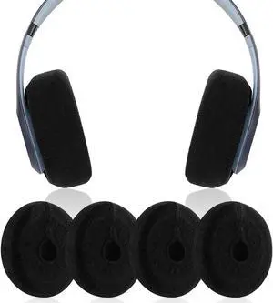 Earpads Sweater Cover Protectors with Stretchable Knit Fabric for Beats Studio 3/2  QC35 25 15 Headphones and Other Headsets with 3-4 Inch Ear Cushions [ 2 Pairs ] (Black)