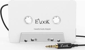 Car Cassette Aux Adapter 3.5mm Universal Audio Cable Tape Adapter for Car Phone MP3 ect. White