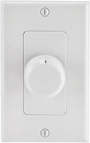Monoprice Speaker Volume Controller - Rotary Type, 100 Watts Per Channel, 4-16 Ohms, Single Gang, White