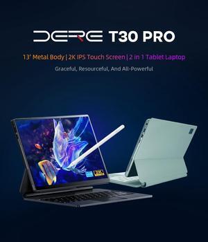 DERE Laptops T30 Pro ,13-inch 2K IPS Touch Screen,16GB RAM+ 1TB SSD,Office Learning Computer,Ultrabook Windows 11 Notebook Green 512 GB 16GB