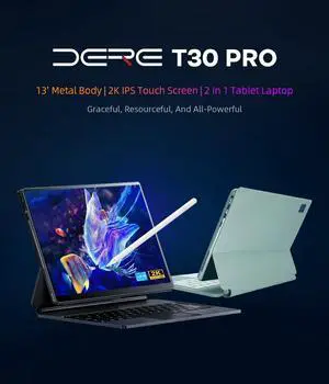 DERE Laptops T30 Pro ,13-inch 2K IPS Touch Screen,16GB RAM+ 1TB SSD,Office Learning Computer,Ultrabook Windows 11 Notebook Green 1 TB 16GB