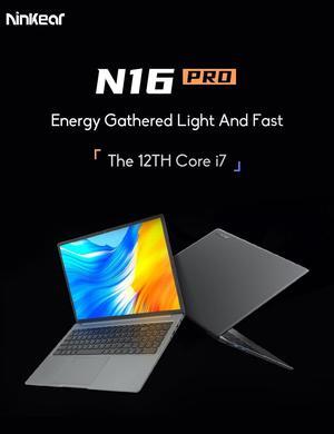 Ninkear Laptop N16 Pro 16 inch 2.5K 165Hz Intel Core i7-1260P WiFi 6 32GB RAM+2TB SSD Office Computer Laptop Windows 11 Notebook