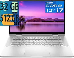 HP Envy x360 15 2in1 Laptop Intel Core i71260P 12Cores Processor Intel Iris Xe Graphics 32GB DDR4 512GB PCIe SSD 156 FHD IPS Touchscreen WiFi Backlight Keyboard FP Reader Windows 11
