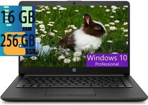 HP 14 Business Notebook Computer, AMD Athlon3050U 2-Cores Processor, AMD Radeon Graphics, 16GB DDR4  256GB PCIe SSD, 14" HD Anti-Glare Display, WiFi Bluetooth, Webcam Type-C HDMI, Windows 10 Pro