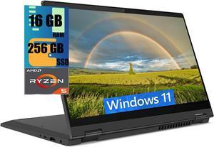 Lenovo Flex 5 14 2-in-1 Laptop, 14" Full HD (1920 x 1080) IPS Touchscreen, AMD Ryzen 5 4500U 6-core, AMD Radeon Graphics, 16GB  DDR4  256GB  PCIe SSD, Fingerprint Reader, Windows 11 Home