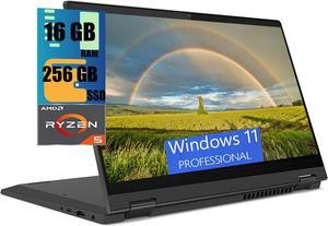 Lenovo Flex 5 14 2-in-1 Laptop, 14" Full HD (1920 x 1080) IPS Touchscreen, AMD Ryzen 5 4500U 6-core, AMD Radeon Graphics, 16GB  DDR4  256GB  PCIe SSD, Fingerprint Reader, Windows 11 Pro