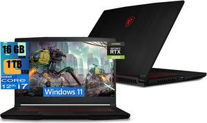 MSI Thin GF63 15 Gaming Laptop, 15.6" Full HD Display, Intel Core i7-12650H 10 Cores, NVIDIA GeForce RTX 4060 8GB GDDR6, 16GB DDR4  1TB PCIe SSD, Wi-Fi 6 + Bluetooth 5.2, Windows 11