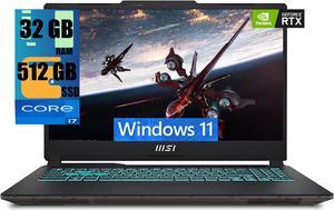 MSI Cyborg 15 Gaming Laptop, 15.6" FHD 144HZ, Intel Core i7-13620H 10 Cores Processor, NVIDIA GeForce RTX 4050 6GB GDDR6, 32GB DDR5  512GB PCIe SSD, Backlit KB, Wi-Fi 6, Windows 11