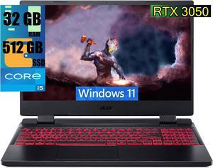 Acer Nitro 5 15 Gaming Laptop 156 FHD 144Hz Display Intel Core i512500H 12Core Processor GeForce RTX 3050 4GB GDDR6 32GB DDR4 512GB PCIe SSD Killer WiFi 6 Backlit Keyboard Windows 11