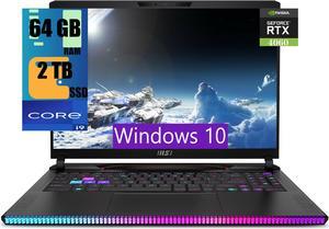 MSI Raider 16 Gaming Laptop, 16" QHD 240Hz Display, Intel Core i9-13950HX 24 Cores Processor, NVIDIA GeForce RTX 4060 8 GB GDDR6, 64GB DDR5  2TB PCIe SSD, Cooler Boost 5, Windows 10