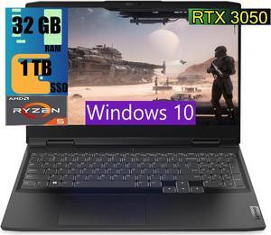 Lenovo IdeaPad Gaming 3 15 Laptop Computer, 15.6" Full HD 120Hz Display, AMD 6-core Ryzen 5 6600H Processor, GeForce RTX 3050 4GB Graphic, 32GB DDR5  1TB PCIe SSD, Backlit, Windows 10