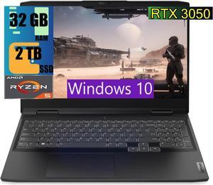 Lenovo IdeaPad Gaming 3 15 Laptop Computer, 15.6" Full HD 120Hz Display, AMD 6-core Ryzen 5 6600H Processor, GeForce RTX 3050 4GB Graphic, 32GB DDR5  2TB PCIe SSD, Backlit, Windows 10