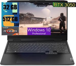 Lenovo IdeaPad Gaming 3 15 Laptop Computer, 15.6" Full HD 120Hz Display, AMD 6-core Ryzen 5 6600H Processor, GeForce RTX 3050 4GB Graphic, 32GB DDR5  512GB PCIe SSD, Backlit, Windows 10 Pro