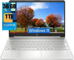 HP 15 Laptop, 15.6" FHD (1920 x 1080) Display, 11th Gen Intel Core i5-1135G7 4 cores Processor, Intel Iris Xe Graphics, 36GB DDR4  1TB PCIe SSD, Bluetooth, HDMI, Windows 11