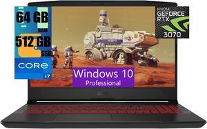 MSI Pulse GL66 15 Gaming Laptop, 15.6" FHD 144Hz , Intel Core i7-11800H 8 Cores Processor, NVIDIA GeForce RTX 3070 8GB GDDR6, 64GB DDR4  512GB PCIe SSD, RGB Keyboard, BT 5.1, Windows 10 Pro