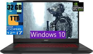 MSI Pulse GL76 17 Gaming Laptop, 17.3" Full HD (1920x1080) 144Hz Display, Intel Core i7-12700H 14-Cores, NVIDIA GeForce RTX 3060 6GB, 32GB DDR4  1TB PCIe SSD, RGB Backlit KYB, Windows 10