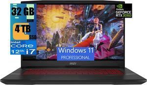 MSI Pulse GL76 17 Gaming Laptop, 17.3" Full HD (1920x1080) 144Hz Display, Intel Core i7-12700H 14-Cores, NVIDIA GeForce RTX 3060 6GB, 32GB DDR4  4TB PCIe SSD, RGB Backlit KYB, Windows 11 Pro