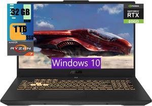 ASUS TUF Gaming A17 Gaming Laptop, 17.3" FHD 144Hz Display, AMD Ryzen 7 7735HS 8 Cores processor, NVIDIA GeForce RTX 4060 8GB GDDR6, 32GB DDR5  1TB PCIe SSD, Wi-Fi 6 Bluetooth 5.2, Windows 10