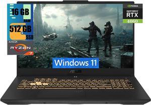 ASUS TUF Gaming A17 Gaming Laptop, 17.3" FHD 144Hz Display, AMD Ryzen 7 7735HS 8 Cores processor, NVIDIA GeForce RTX 4060 8GB GDDR6, 16GB DDR5  512GB PCIe SSD, Wi-Fi 6 Bluetooth 5.2, Windows 11