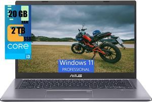 ASUS VivoBook 15 Laptop, 15.6" FHD1920 x 1080 Touchscreen, Intel Core i3-1115G4 Up to 4.1GHz 2 Cores Processors, Intel UHD Graphics, 20GB DDR4  2TB PCIe SSD, Fingerprint Reader, Windows 11 Pro