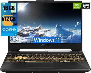 ASUS TUF Gaming F15 Gaming Laptop, 15.6" Full HD (1920 x 1080) 144Hz, Intel Core i5-11400H 6 cores, NVIDIA GeForce RTX 2050 4GB, 16GB DDR4  512GB PCIe SSD, Thunderbolt 4, Windows 11