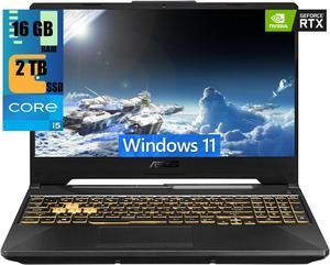 ASUS TUF Gaming F15 Gaming Laptop, 15.6" Full HD (1920 x 1080) 144Hz, Intel Core i5-11400H 6 cores, NVIDIA GeForce RTX 2050 4GB, 16GB DDR4  2TB PCIe SSD, Thunderbolt 4, Windows 11