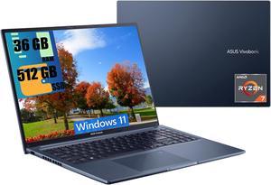 ASUS Vivobook 16 Laptop, 16" HD Display, AMD Ryzen 7 5800HS 8 core Processor, AMD Radeon Graphics, 36GB DDR4  512GB PCIe SSD, WiFi 6, Chiclet Keyboard, USB-A&C, Windows 11