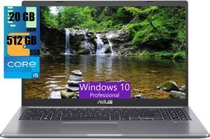 ASUS Vivobook 15 Laptop, 15.6" FHD (1920 x 1080) Touchscreen, Intel Core i5-1135G7 4 Cores Processor, Intel Iris Xe Graphics, 20GB DDR4  512GB PCIe SSD, Webcam, HDMI, Wi-Fi, Windows 10 Pro