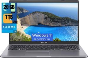 ASUS Vivobook 15 Laptop, 15.6" FHD (1920 x 1080) Touchscreen, Intel Core i5-1135G7 4 Cores Processor, Intel Iris Xe Graphics, 20GB DDR4  1TB PCIe SSD, Webcam, HDMI, Wi-Fi, Windows 11 Pro