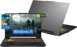 ASUS TUF F15 Gaming Laptop, 15.6'' FHD 144Hz Display, Intel Core i7-12700H 14 Cores Processor, NVIDIA GeForce RTX 4070 8GB GDDR6, 16GB DDR4  1TB PCIe SSD, Backlit Keyboard, Windows 11