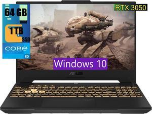 ASUS TUF Gaming F15 Gaming Laptop, 15.6" FHD 144Hz Display, Intel Core i5-12500H 12-Core, GeForce RTX 3050 6 GB GDDR6, 64GB DDR4  1TB PCIe SSD, Wi-Fi 6, Windows 10