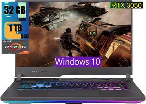 ASUS ROG Strix G15 Gaming Laptop, 15.6" FHD 144Hz Display, AMD Ryzen 7 6800H 8 cores processor, NVIDIA GeForce RTX 3050 4GB GDDR6, 32GB DDR5  1TB PCIe SSD, Wi-Fi 6E, Windows 10