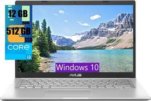 ASUS Vivobook 14 Laptop, 14" HD Touchscreen, 11th Gen Intel Core i3-1115G4 2 cores, Intel UHD Graphics, 12GB DDR4  512GB PCIe SSD,HDMI, Webcam, Windows 10