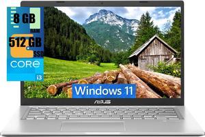 ASUS Vivobook 14 Laptop, 14" HD Touchscreen, 11th Gen Intel Core i3-1115G4 2 cores, Intel UHD Graphics, 8GB DDR4  512GB PCIe SSD, HDMI, Webcam, Windows 11