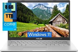 ASUS Vivobook 14 Laptop, 14" HD Touchscreen, 11th Gen Intel Core i3-1115G4 2 cores, Intel UHD Graphics, 8GB DDR4  1TB PCIe SSD, HDMI, Webcam, Windows 11