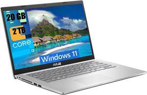 ASUS Vivobook 14 Laptop, 14" HD Display, 11th Gen Intel Core i3-1115G4 2 cores Processor, Intel UHD Graphics, 20GB DDR4  2TB PCIe SSD, WiFi 5 - Wireless-AC + Bluetooth, Windows 11