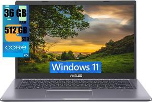 ASUS VivoBook 15 Thin and Light Laptop, 15.6" FHD (1920 x 1080) Display, Intel Core i5-1135G7 4 cores Processor, Intel Iris Xe Graphics, 36GB DDR4  512GB PCIe SSD, Fingerprint, Windows 11