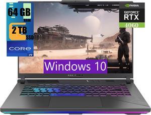 ASUS ROG Strix G16 Gaming Laptop, 16.0" QXGA (2560x1600) 240Hz Display, Intel Core i9-14900HX 24-Cores Processor, GeForce RTX 4060 8GB GDDR6, 64GB DDR5  2TB PCIe SSD, Wi-Fi 6E, Windows 10