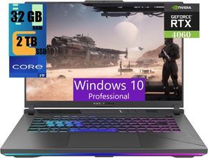 ASUS ROG Strix G16 Gaming Laptop 160 QXGA 2560x1600 240Hz Display Intel Core i914900HX 24Cores Processor GeForce RTX 4060 8GB GDDR6 32GB DDR5 2TB PCIe SSD WiFi 6E Windows 10 Pro