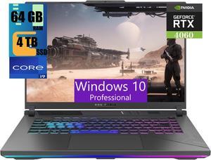 ASUS ROG Strix G16 Gaming Laptop 160 QXGA 2560x1600 240Hz Display Intel Core i914900HX 24Cores Processor GeForce RTX 4060 8GB GDDR6 64GB DDR5 4TB PCIe SSD WiFi 6E Windows 10 Pro