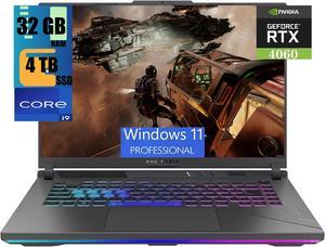 ASUS ROG Strix G16 Gaming Laptop 160 QXGA 2560x1600 240Hz Display Intel Core i914900HX 24Cores Processor GeForce RTX 4060 8GB GDDR6 32GB DDR5 4TB PCIe SSD WiFi 6E Windows 11 Pro