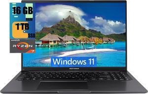 ASUS VivoBook 16 Laptop, 16" WUXGA (1920 x 1200) Display, AMD Ryzen 7 7730U 8 Cores Processor, AMD Radeon Graphics, 16GB DDR4  1TB PCIe SSD, Fingerprint Sensor, Windows 11