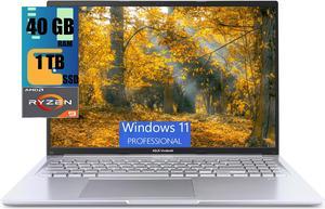 ASUS VivoBook 16 Laptop, 16" WUXGA (1920 x 1200) Display, AMD Ryzen 9 7940HS 8 Cores Processor, AMD Radeon Graphics, 40GB DDR4  1TB PCIe SSD, Wi-Fi 6E + Bluetooth 5.3, Windows 11 Pro