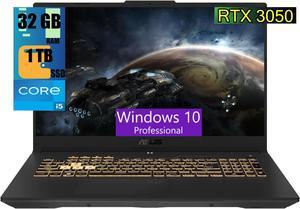 ASUS TUF Gaming F17 Gaming Laptop, 17.3" FHD 144Hz Display, Intel Core i5-12500H 8 cores Processor, GeForce RTX 3050 4GB GDDR6, 32GB DDR4  1TB PCIe SSD, Wi-Fi 6 and Bluetooth 5.2, Windows 10 Pro